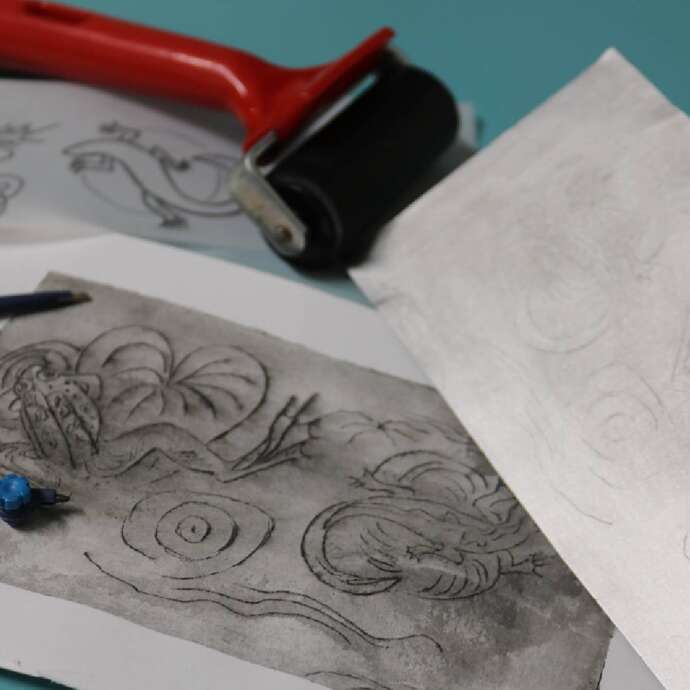 Atelier Gravure sur Tetra Pak®, mon recueil d’estampes (8-12 ans)