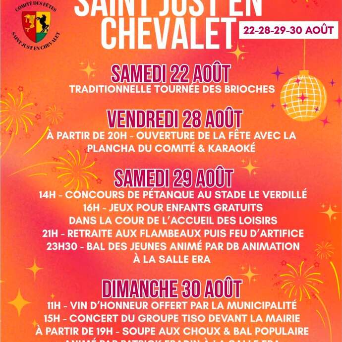 Fête patronale Saint Just en Chevalet