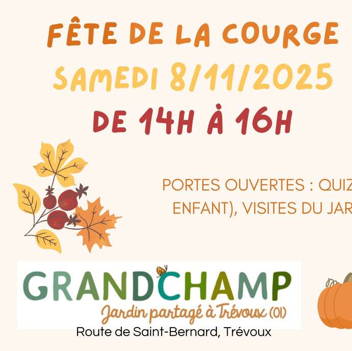 Fête de la courge au Jardin partagé Grand Champ de Trévoux