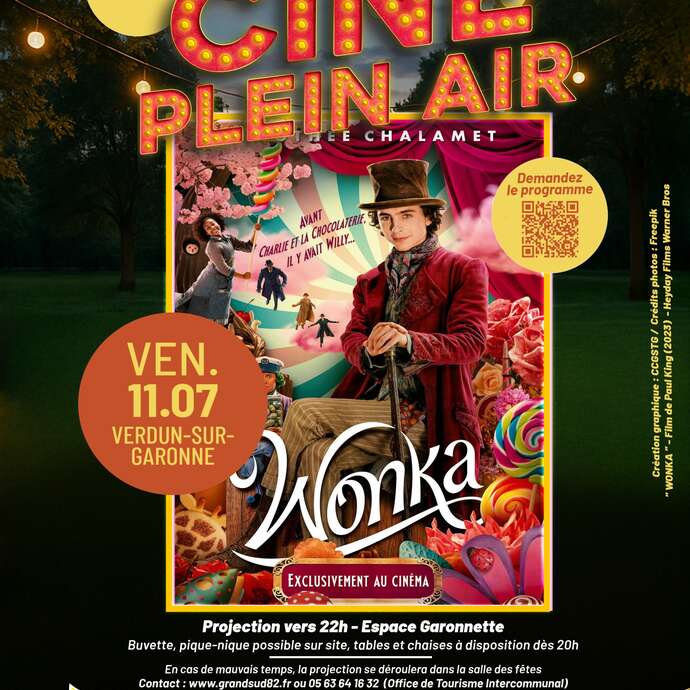 Ciné Plein Air à Verdun-sur-Garonne “Wonka”