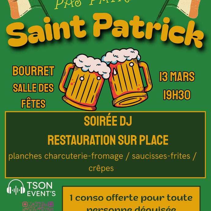 Repas pour la Saint Patrick