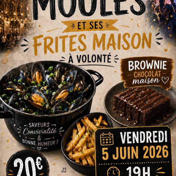 Soirée moules frites maison