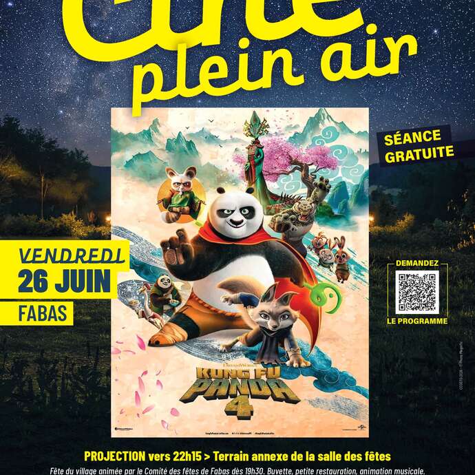 Cinéma plein air :  « Kung fu panda 4 »