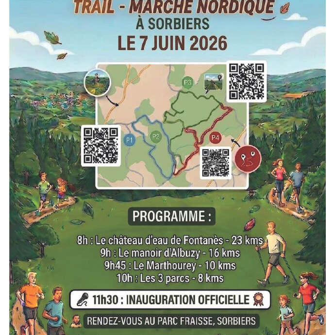 PARCOURS PERMANENTS DE TRAIL ET DE MARCHE NORDIQUE DE SORBIERS