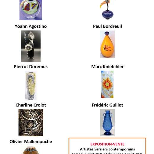 Exposition-vente d'artistes verriers