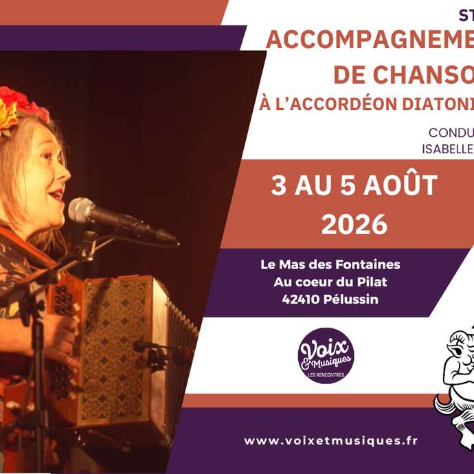 Stage Accompagnement de chansons à l’accordéon diatonique - Rencontres Voix & Musiques 2026