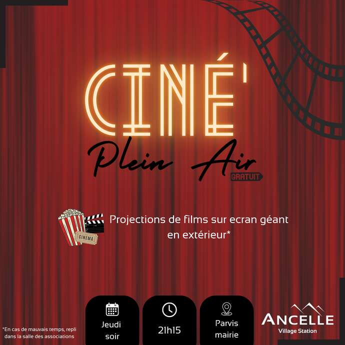 Ciné plein'air tout l'été
