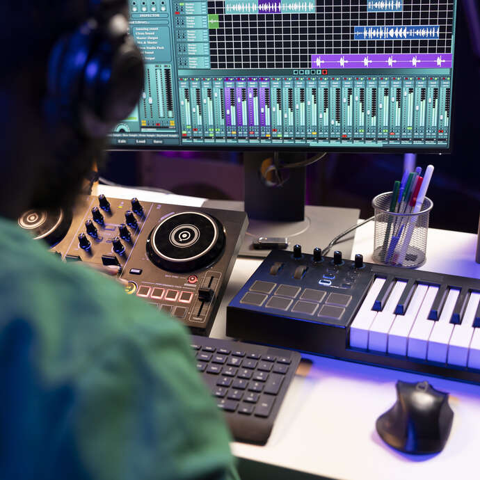 Création de musique électronique sur ordinateur - bulles numériques