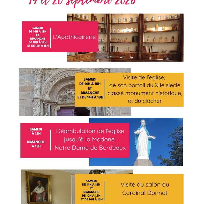Journées Européennes du Patrimoine : Déambulation autour de l'église jusqu'à la Madone Notre Dame de Bordeaux