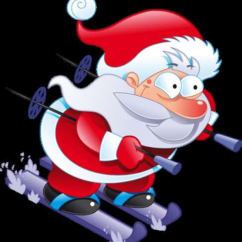 Arrivée du Père Noël à ski !