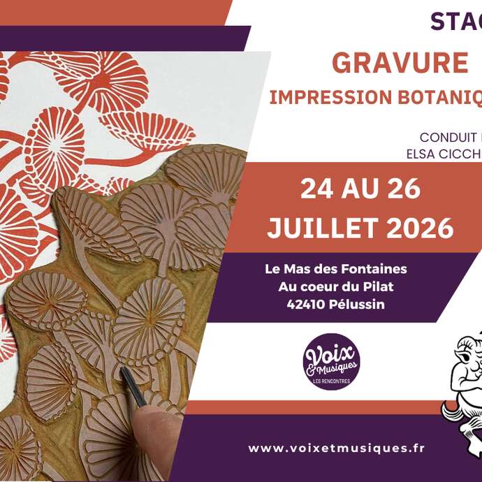Stage Gravure et impression botanique - Rencontres Voix & Musiques 2026