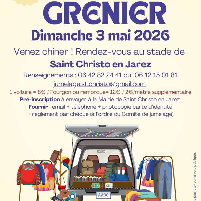 vide grenier comité de jumelage