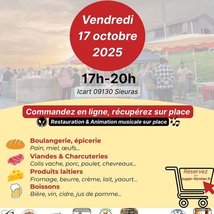 Marché de producteurs au GAEC d'ICART