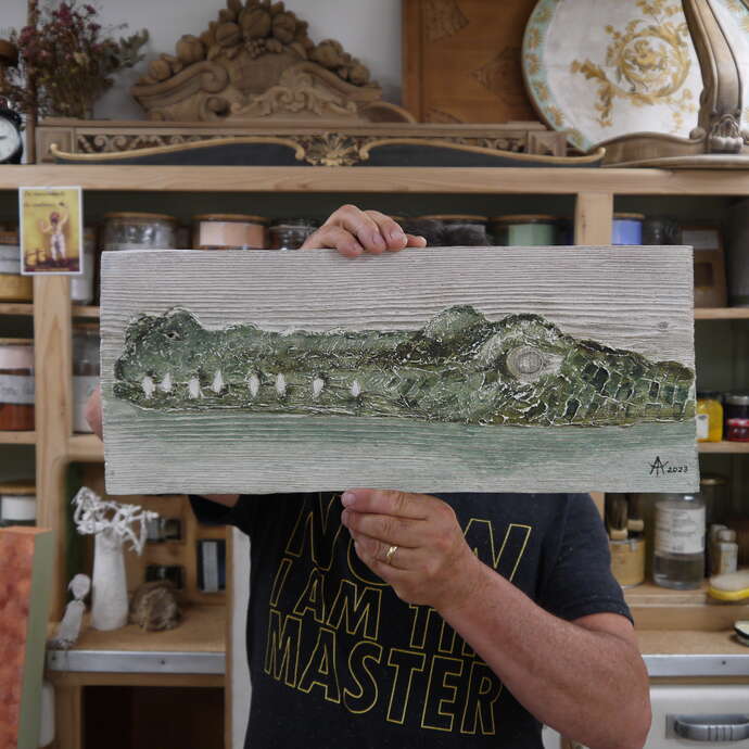Stage - Tableau sur bois brut