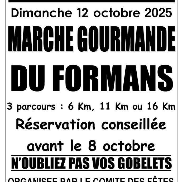 15ème Randonnée Gourmande du Formans
