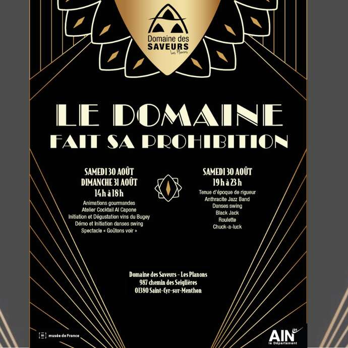 Soirée années folles - Le Domaine fait sa prohibition !