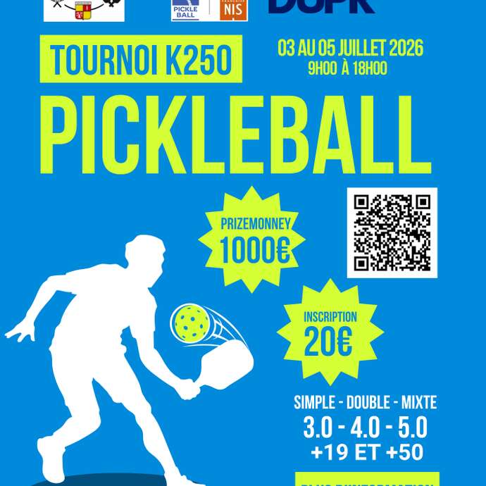 TOURNOI DE PICKLEBALL K 250