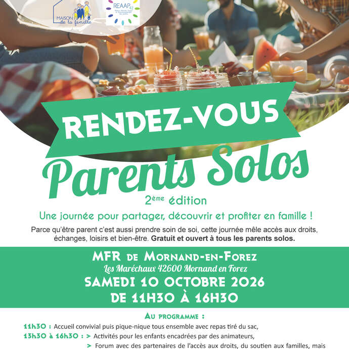 Le rendez-vous des parents solos !