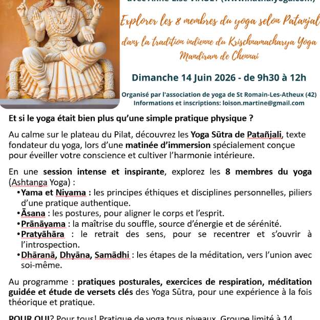 Atelier "Immersion en Yoga"
