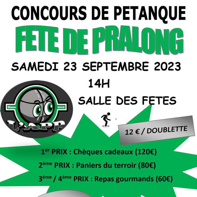 Concours de pétanque Pralong