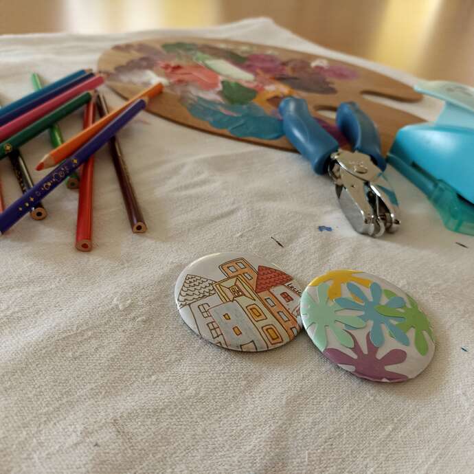 Atelier Fabrique ton badge - L'été à Beauséjour