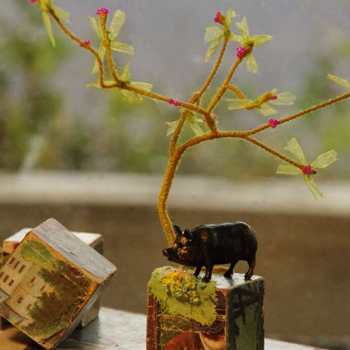 Création d'un arbre imaginaire avec Karine Benayoun - Atelier