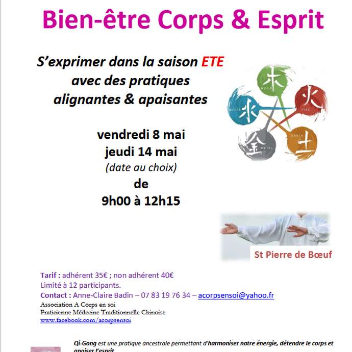 Stages de Qi Gong "Bien-être Corps et esprit"