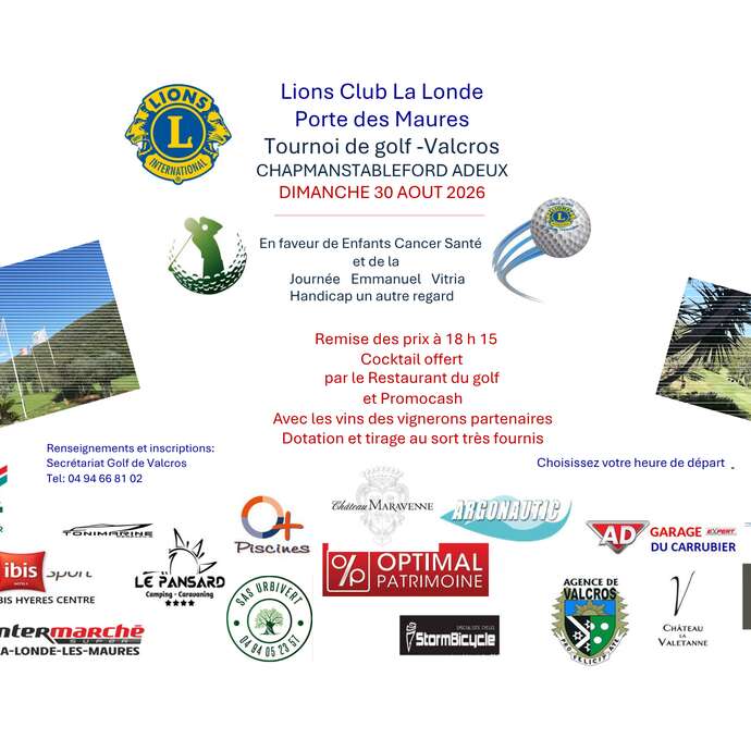 Torneo di golf Scramble a coppie - Coppa Lions Club La Londe