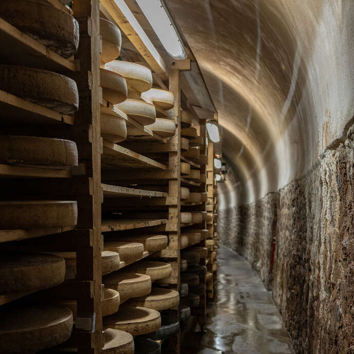Visite et Degustation au Tunnel de la Collonge -  Mons Fromager Affineur