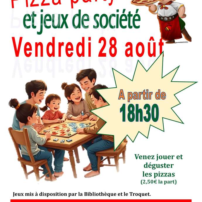 Pizza party et Jeux de société