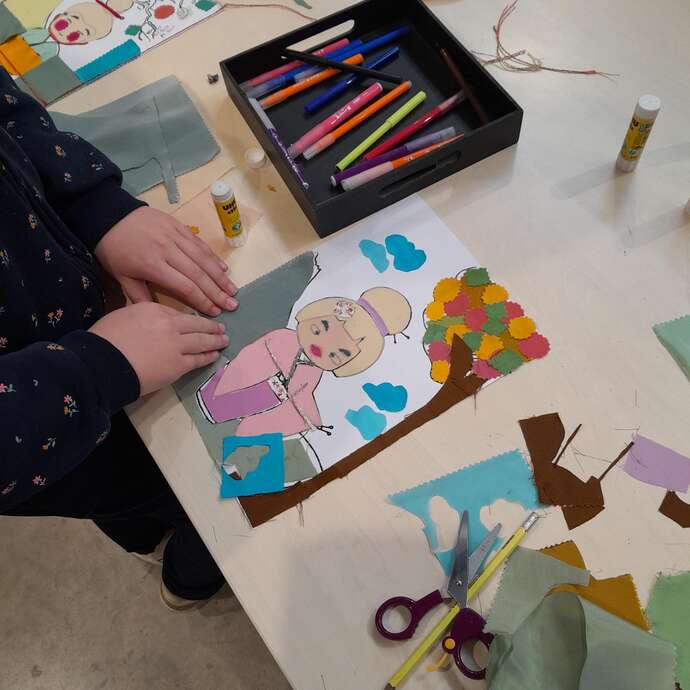 Animation tableau en tissus, la légende de Xi-Ling-Shi