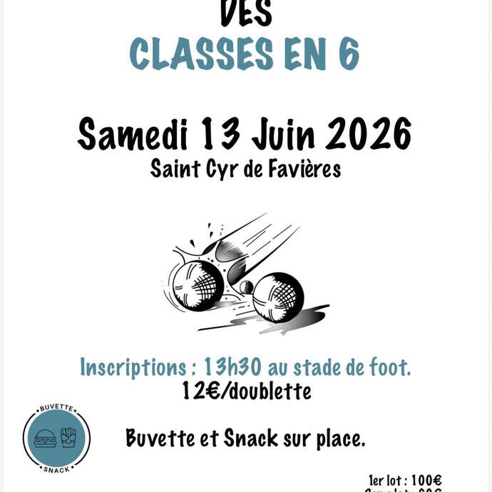 concours de pétanque des classes en 6
