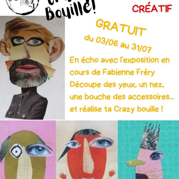 Crazy bouille ! Collage d'une tête à faire