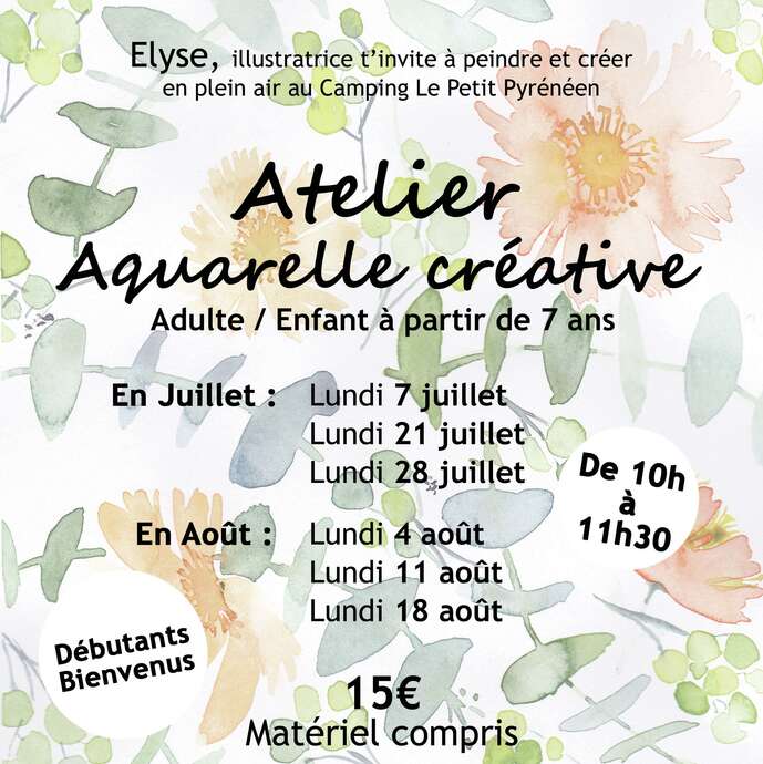 Atelier d'aquarelle créative