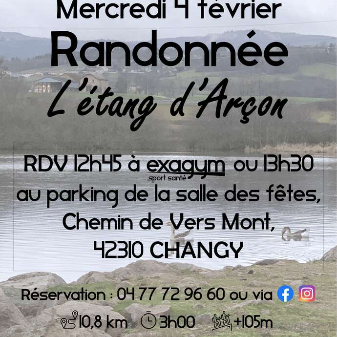 Randonnée Exagym Sport-Santé à Changy : L'étang d'Arçon