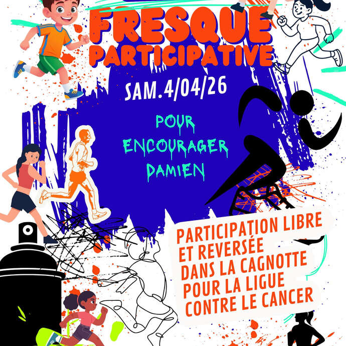 Fresque participative  défi 150 km contre le cancer