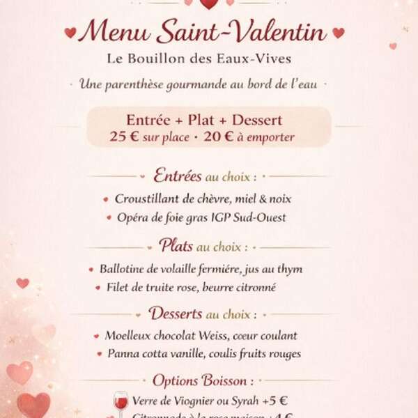 Menu de la Saint-Valentin