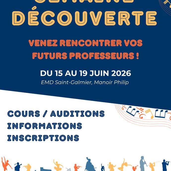 Semaine Découverte à l'Ecole de Musique et de Danse de Saint-Galmier