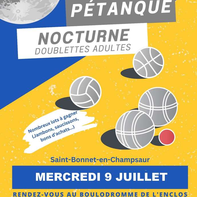 Concours de pétanque en nocturne