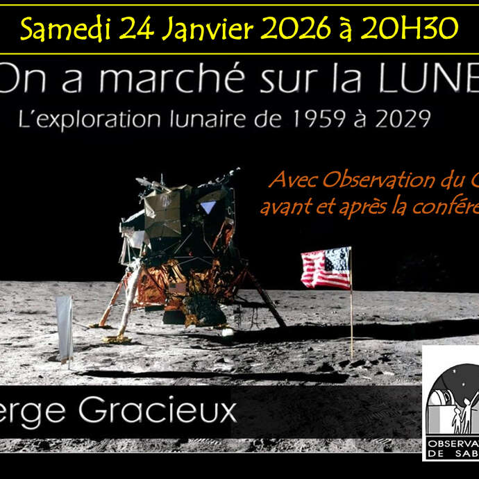 Conférence "On a marché sur la Lune" et observation du ciel