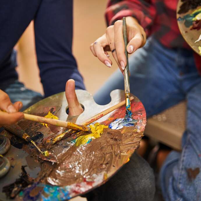 Mise en pratique des couleurs à la manière de... Kandinsky