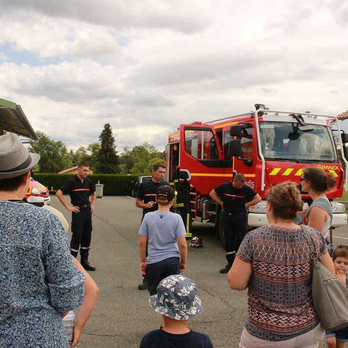 Visite de la caserne des pompiers - animation famille