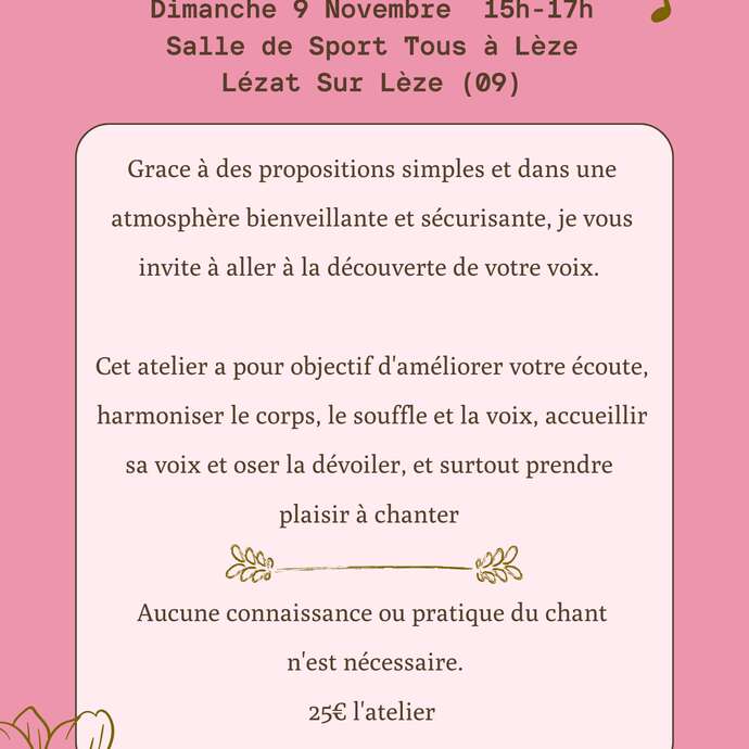 Atelier chant