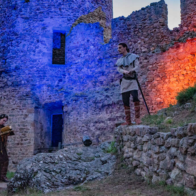 Quête chevaleresque à Couzan - visite théâtralisée nocturne