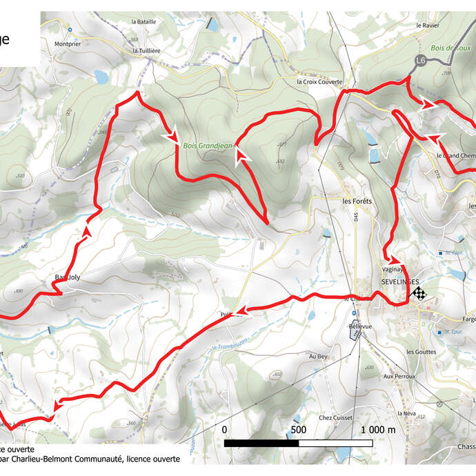 Itinéraire VTT : circuit 16, base Le Cergne