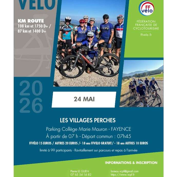 Randonnée cyclotouriste Les Villages Perchés