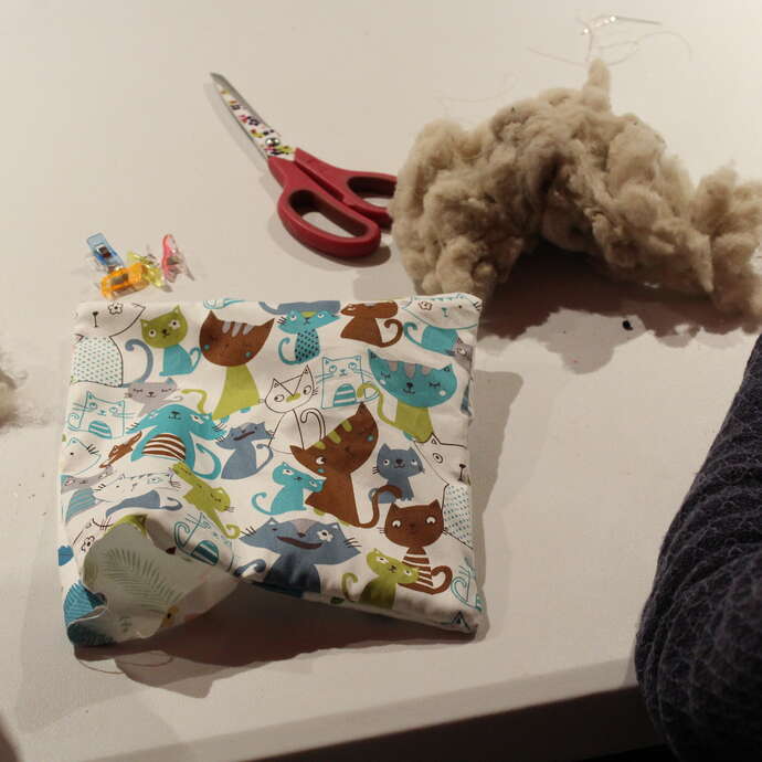 Atelier laine : Coussin