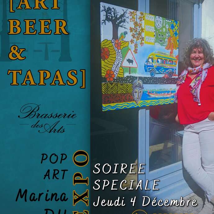 Soirée Art Beer & Tapas : 1ère exposition d'Art à la Brasserie des Arts de Trévoux