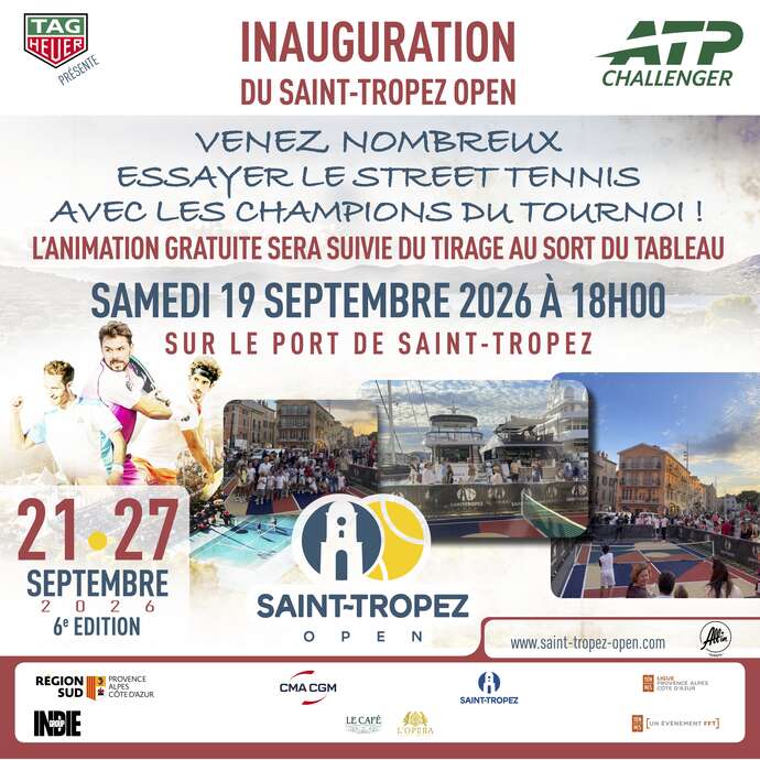 Exhibition de Tennis et tirage au sort tournoi - Saint-Tropez Open ATP 125