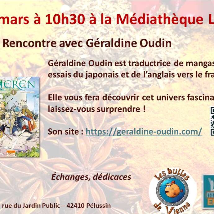 Rencontre littéraire avec Géraldine Oudin